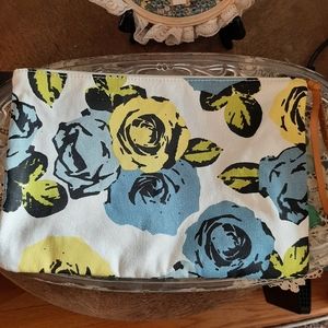 Loft soft Cotton bag/clutch W/ Faux Leather  Accent